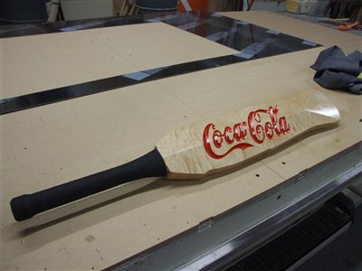 Coke Bottle Cricket Bat J.Murphy CNC Woodworking